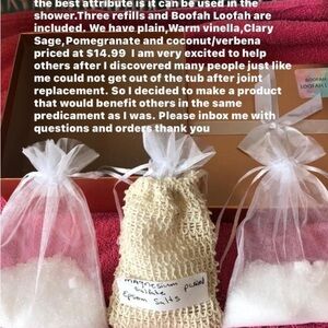 Epsom salt personalized packets for bathing designed by me for joint pain issues